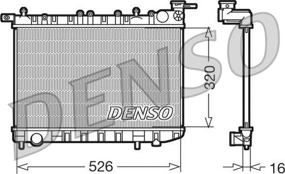 Denso DRM46015 - Radiatore, Raffreddamento motore autozon.pro