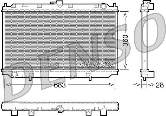 Denso DRM46010 - Radiatore, Raffreddamento motore autozon.pro