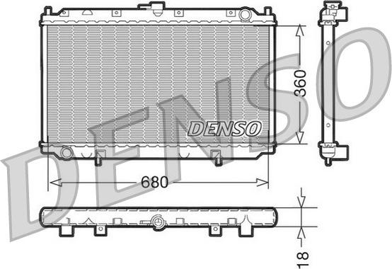 Denso DRM46011 - Radiatore, Raffreddamento motore autozon.pro