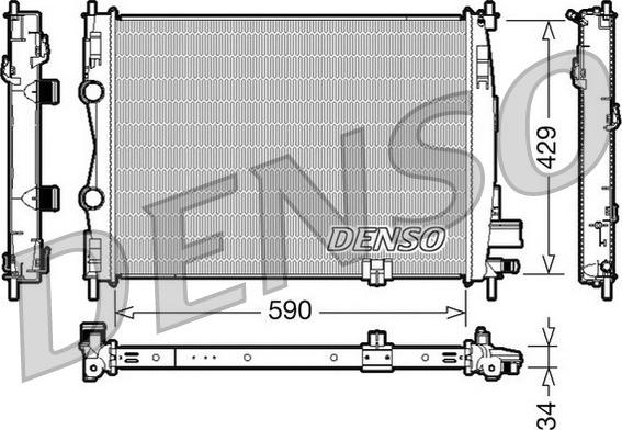 Denso DRM46018 - Radiatore, Raffreddamento motore autozon.pro