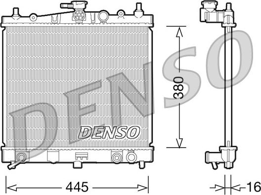 Denso DRM46036 - Radiatore, Raffreddamento motore autozon.pro