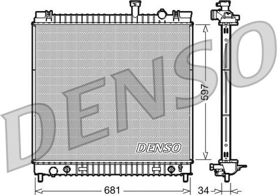 Denso DRM46031 - Radiatore, Raffreddamento motore autozon.pro