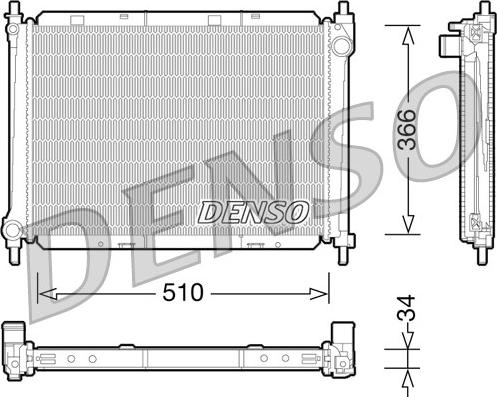 Denso DRM46037 - Radiatore, Raffreddamento motore autozon.pro