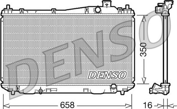 Denso DRM40009 - Radiatore, Raffreddamento motore autozon.pro