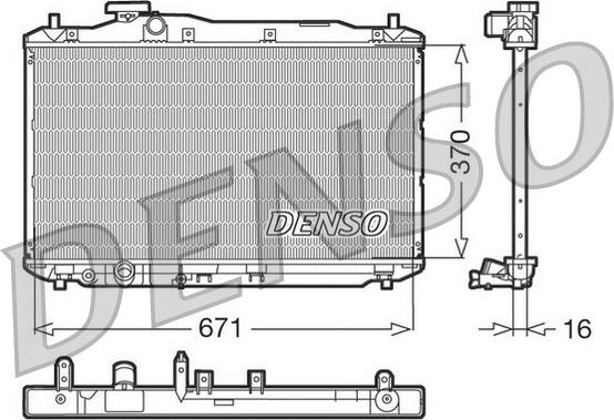 Denso DRM40005 - Radiatore, Raffreddamento motore autozon.pro