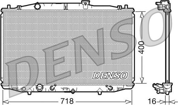 Denso DRM40024 - Radiatore, Raffreddamento motore autozon.pro