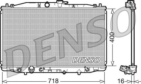 Denso DRM40023 - Radiatore, Raffreddamento motore autozon.pro