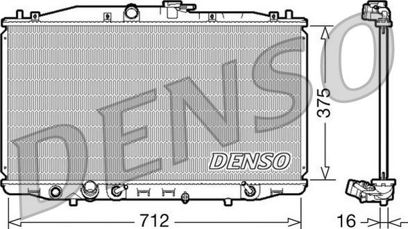 Denso DRM40022 - Radiatore, Raffreddamento motore autozon.pro