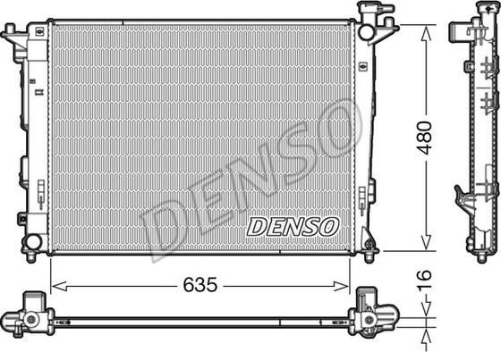 Denso DRM41006 - Radiatore, Raffreddamento motore autozon.pro