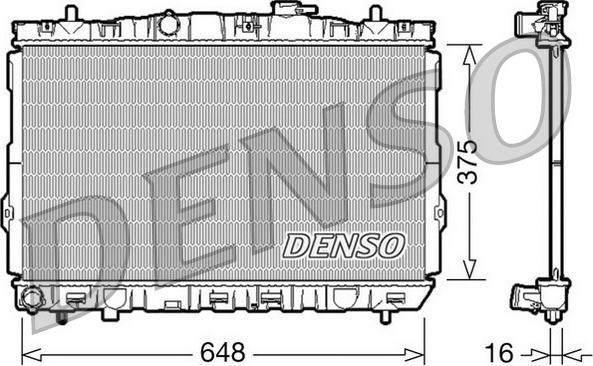 Denso DRM41001 - Radiatore, Raffreddamento motore autozon.pro