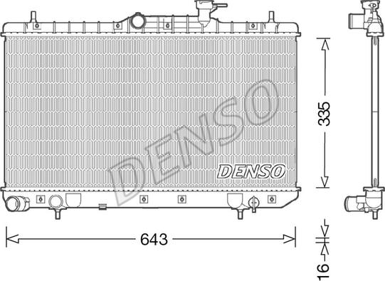 Denso DRM41014 - Radiatore, Raffreddamento motore autozon.pro