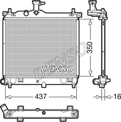 Denso DRM41012 - Radiatore, Raffreddamento motore autozon.pro