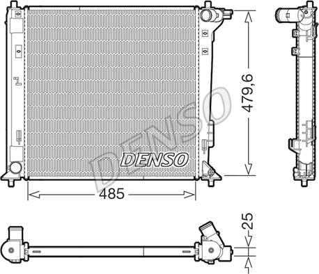 Denso DRM41031 - Radiatore, Raffreddamento motore autozon.pro