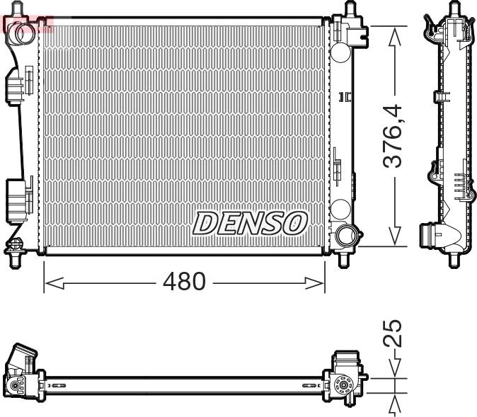 Denso DRM41037 - Radiatore, Raffreddamento motore autozon.pro