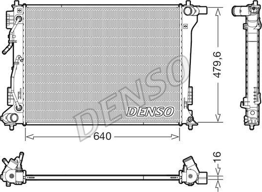 Denso DRM41027 - Radiatore, Raffreddamento motore autozon.pro