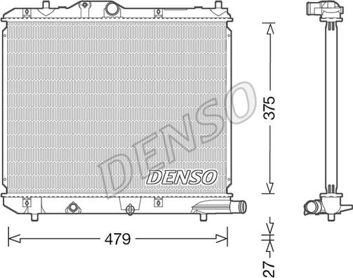 Denso DRM47013 - Radiatore, Raffreddamento motore autozon.pro