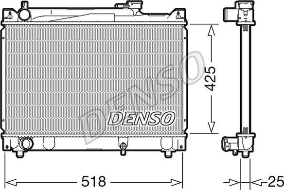 Denso DRM47030 - Radiatore, Raffreddamento motore autozon.pro