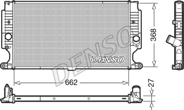 Denso DRM50090 - Radiatore, Raffreddamento motore autozon.pro