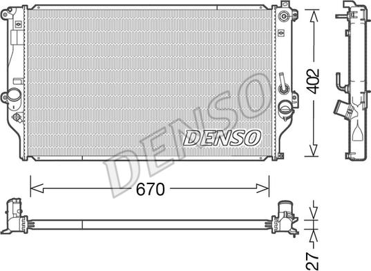 Denso DRM50092 - Radiatore, Raffreddamento motore autozon.pro