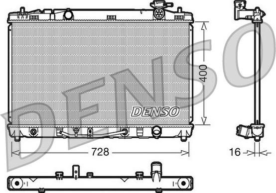 Denso DRM50041 - Radiatore, Raffreddamento motore autozon.pro