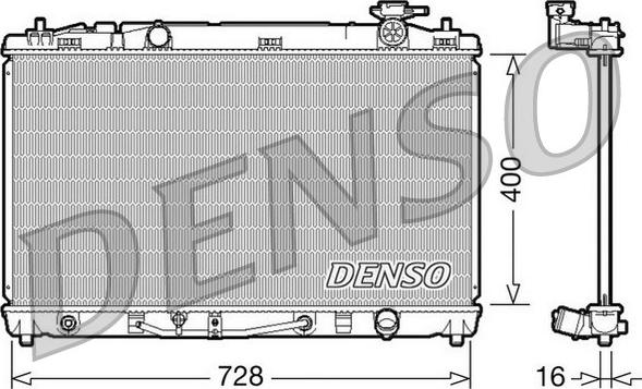 Denso DRM50042 - Radiatore, Raffreddamento motore autozon.pro