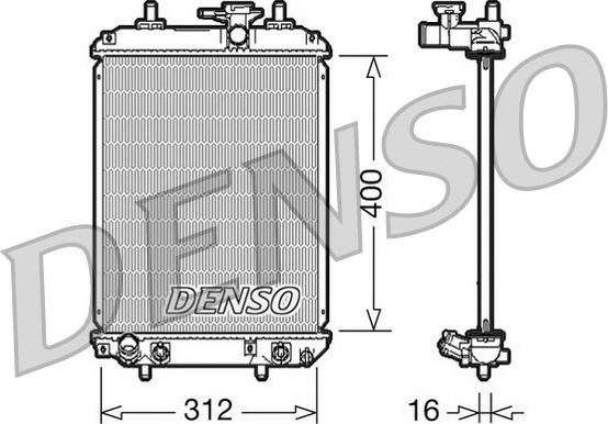 Denso DRM50050 - Radiatore, Raffreddamento motore autozon.pro