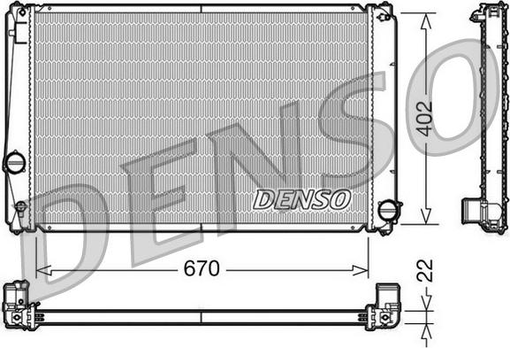 Denso DRM50053 - Radiatore, Raffreddamento motore autozon.pro