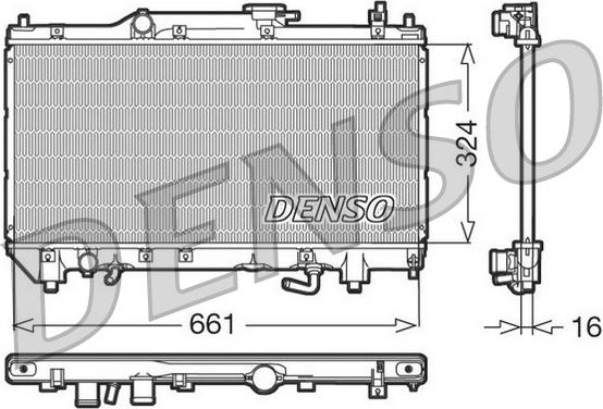 Denso DRM50017 - Radiatore, Raffreddamento motore autozon.pro