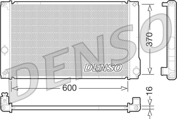 Denso DRM50076 - Radiatore, Raffreddamento motore autozon.pro