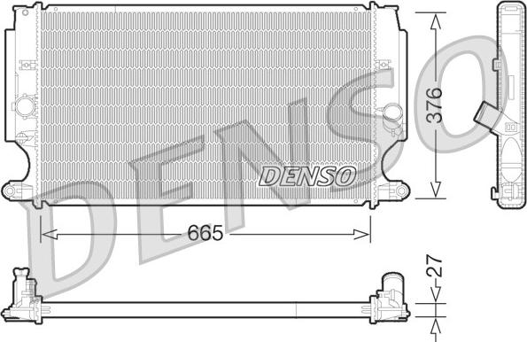 Denso DRM50072 - Radiatore, Raffreddamento motore autozon.pro