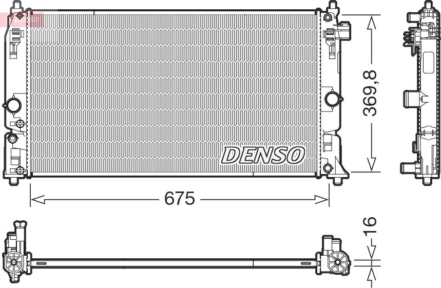 Denso DRM50150 - Radiatore, Raffreddamento motore autozon.pro