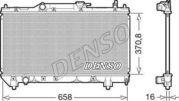 Denso DRM50117 - Radiatore, Raffreddamento motore autozon.pro