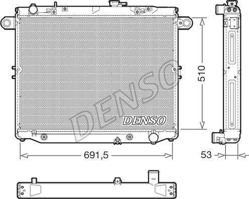 Denso DRM51015 - Radiatore, Raffreddamento motore autozon.pro