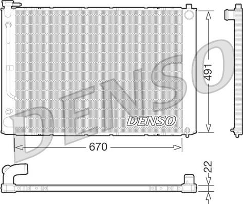 Denso DRM51011 - Radiatore, Raffreddamento motore autozon.pro