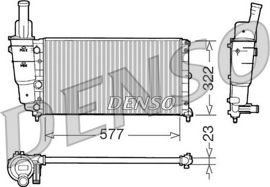 Denso DRM09096 - Radiatore, Raffreddamento motore autozon.pro