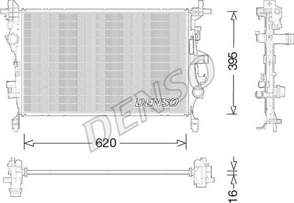 Denso DRM09044 - Radiatore, Raffreddamento motore autozon.pro