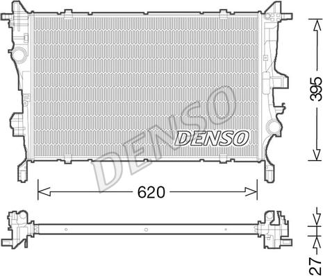 Denso DRM09045 - Radiatore, Raffreddamento motore autozon.pro