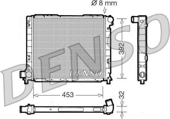 Denso DRM09052 - Radiatore, Raffreddamento motore autozon.pro