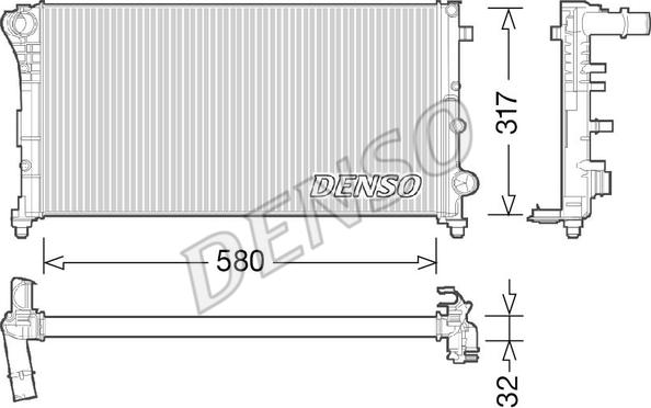 Denso DRM09089 - Radiatore, Raffreddamento motore autozon.pro