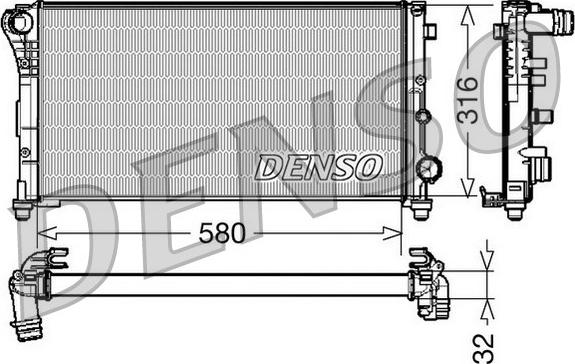 Denso DRM09084 - Radiatore, Raffreddamento motore autozon.pro