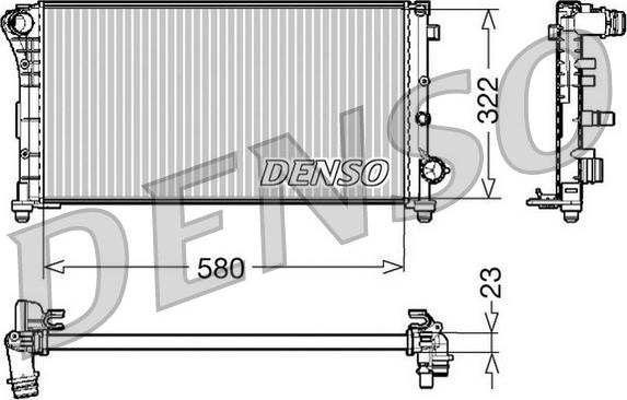 Denso DRM09085 - Radiatore, Raffreddamento motore autozon.pro