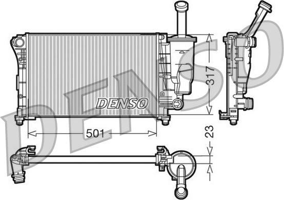 Denso DRM09086 - Radiatore, Raffreddamento motore autozon.pro