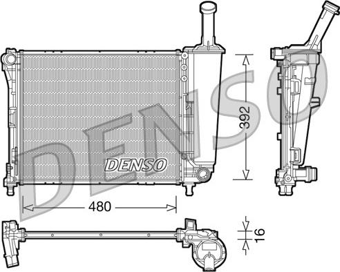 Denso DRM09088 - Radiatore, Raffreddamento motore autozon.pro