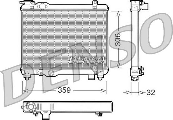 Denso DRM09082 - Radiatore, Raffreddamento motore autozon.pro