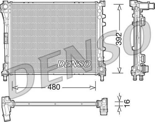 Denso DRM09087 - Radiatore, Raffreddamento motore autozon.pro