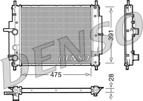 Denso DRM09036 - Radiatore, Raffreddamento motore autozon.pro