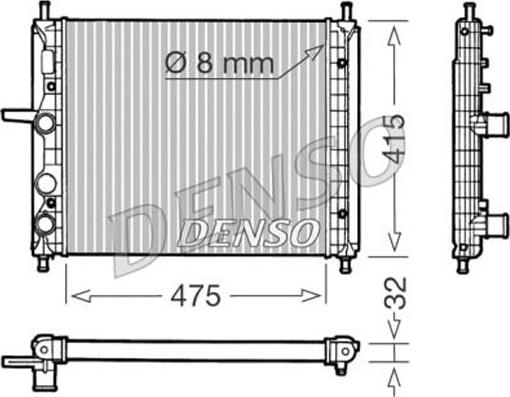 Denso DRM09030 - Radiatore, Raffreddamento motore autozon.pro