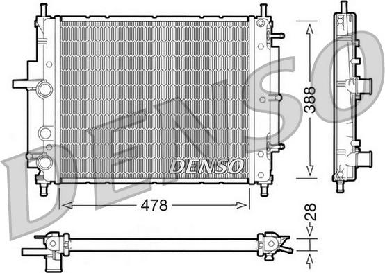 Denso DRM09032 - Radiatore, Raffreddamento motore autozon.pro