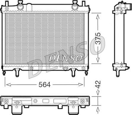 Denso DRM09023 - Radiatore, Raffreddamento motore autozon.pro