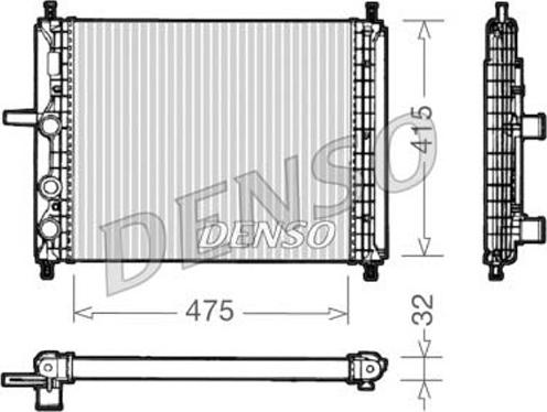 Denso DRM09027 - Radiatore, Raffreddamento motore autozon.pro